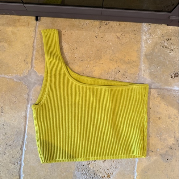 Babaton One-Shoulder Top in Bright Yellow - Picture 2 of 3
